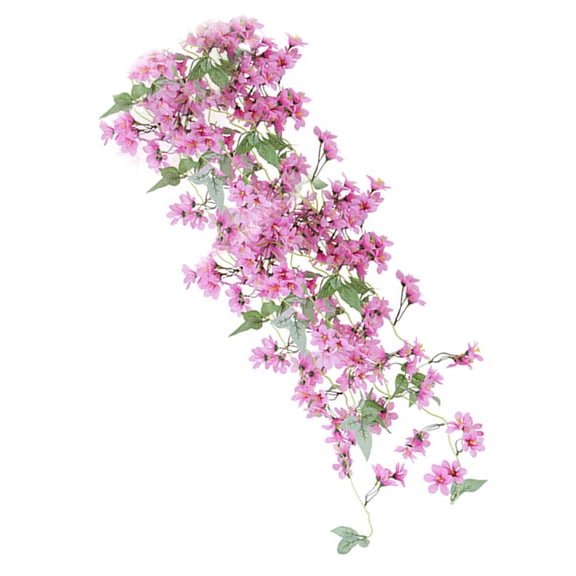 Luxshiny Fake Flower Vine with Cherry Blossoms and Leaves for Decorative Wall Art