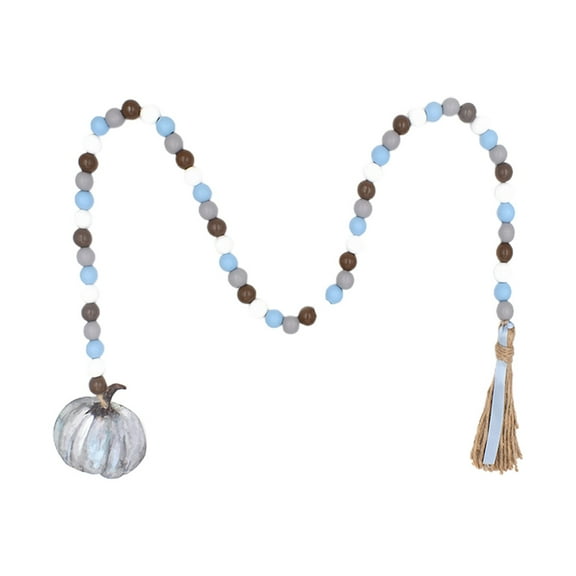 Luxshiny Fall Bead Garland Plastic Wall Hanging with Tassels Blue Home Decoration 1Set