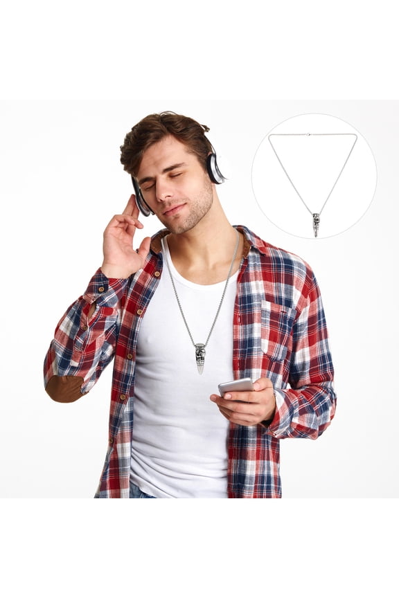 Fashion Design Skull Necklace Assorted Color 1Set Highlight Appearance Men's Jewelry