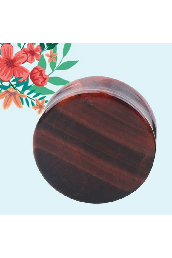 Fashionable Coffee Stone Ear Tunnel Plugs Ear Piercing Jewelry for Wedding and Banquet Decoration