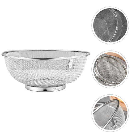 Luxshiny Stainless Steel Fine Mesh Strainer for Kitchen Use, Ideal for Washing, Draining Fruits and Vegetables