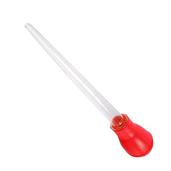 Luxshiny Fish Tank Cleaner Manual Aquarium Pipette Red Durable Tpr Material for Thorough Aquarium Cleaning