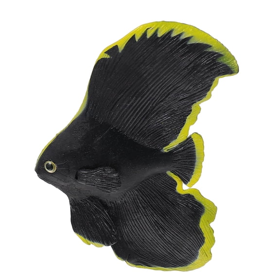 Luxshiny Fish Tank Decoration Realistic Black Plastic Aquarium Ornament 1Pcs