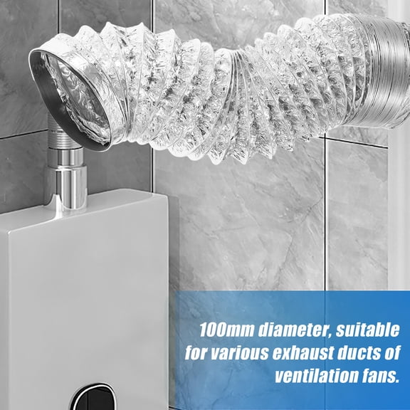 Luxshiny Flexible Aluminum Chimney Flue Pipe for Home Ventilation and Stove Exhaust