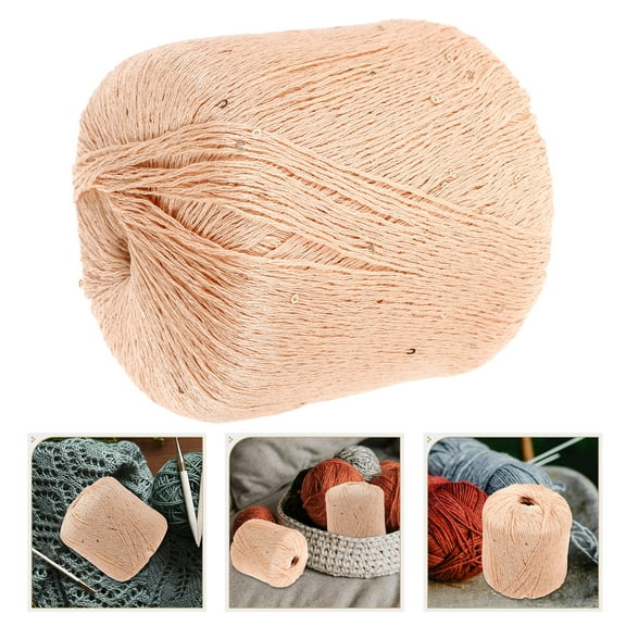 Luxshiny Flexible Linen Lace Yarn Beige Perfect for Crochet Yarn Knitting and Creative Craft Use