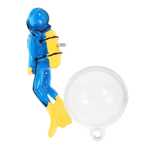 Luxshiny Aquarium Floating Diver Figurine Resin Decoration Set for Fish Enhancement and Aquatic Display