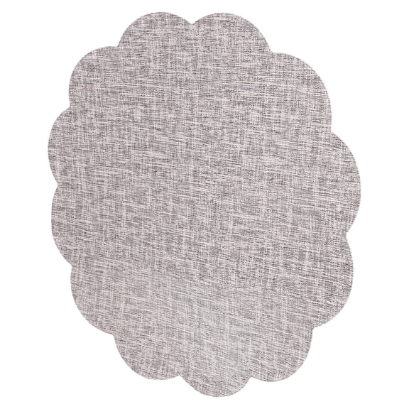 Luxshiny Floral Place Mats Grey PU Anti-scald Simple Design Kitchen Placemat 1Pcs