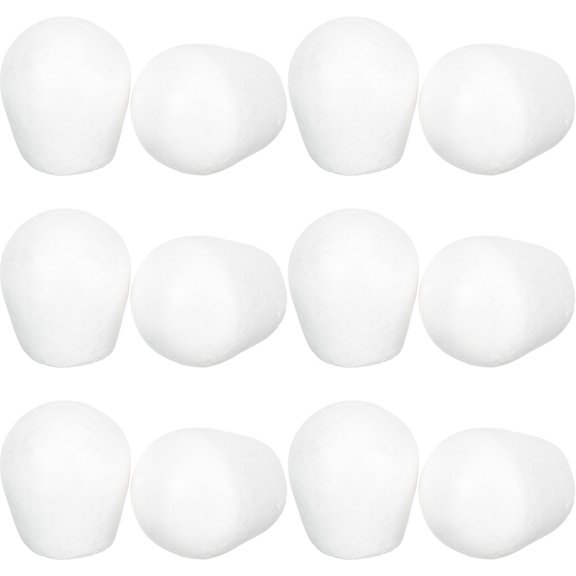 Luxshiny Foam Cake Dummy for DIY Use White Reusable Perfect for Practicing Decoration 12Pcs