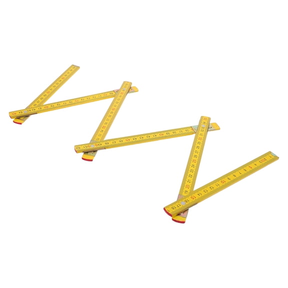 Luxshiny Foldable Wooden Ruler for Precise Linear Measurements, Wood Carpenter Measuring Tool
