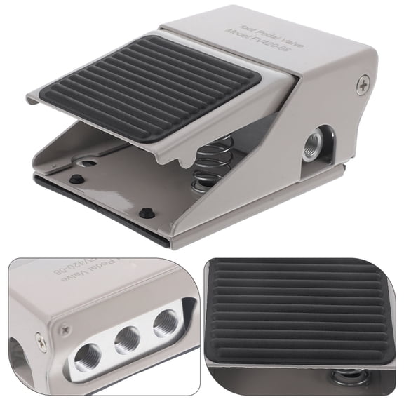 Luxshiny White Foot Pedal Air Valve Pneumatic Switch with Efficient and Stable Design for