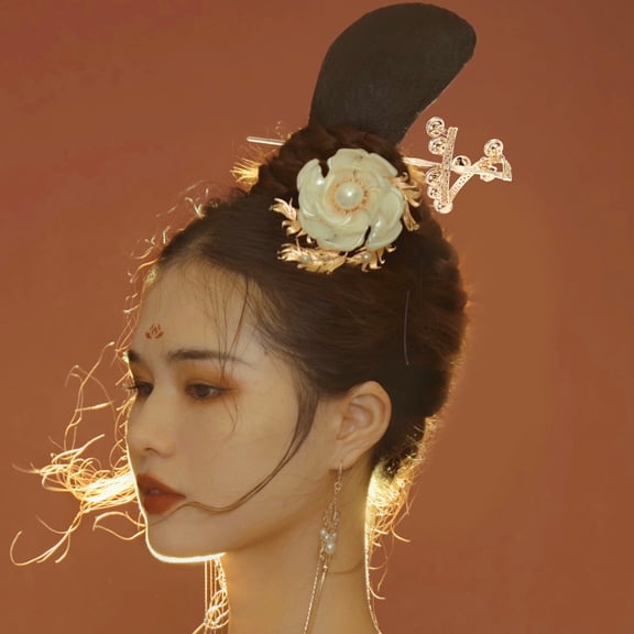 Luxshiny Formal Vintage Golden Hair Chopstick with Bell for Hair Decoration and Sturdy Hold