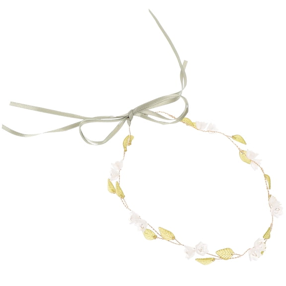 Luxshiny Golden Plastic and Alloy Floral Headband for Brides and Bridesmaids
