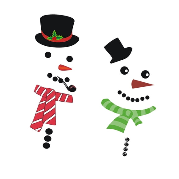 Luxshiny Multi Snowman Fridge Sticker Self Adhesive Refrigerator Decal for Holiday Christmas Decoration