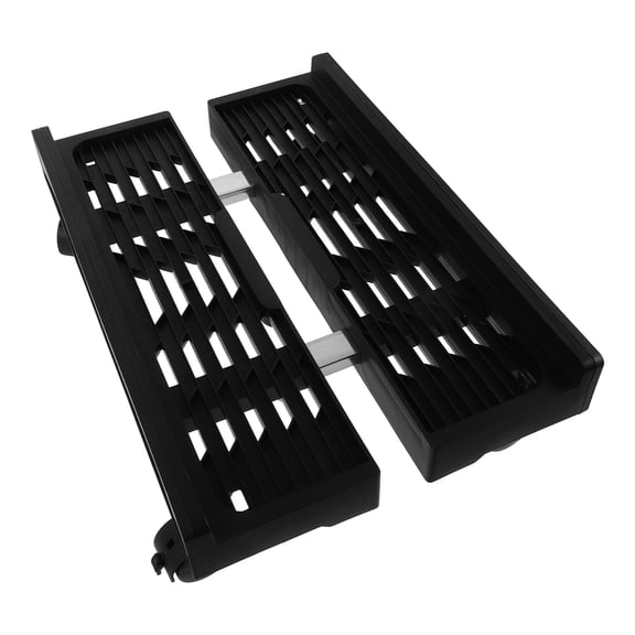 Luxshiny Gaming Pc Floor Stand Black with Wheels Adjustable Computer Case Stand for Desk