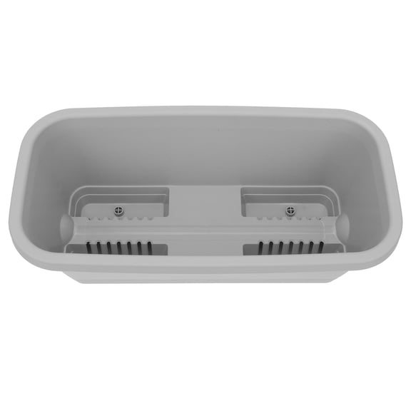 Luxshiny Garden Patio Vegetable Planting Pot Grey Plastic 1Set