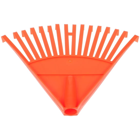 Luxshiny Portable Small Garden Rake Orange Nylon Tool for Lawn Leaf Raking and Root Digging