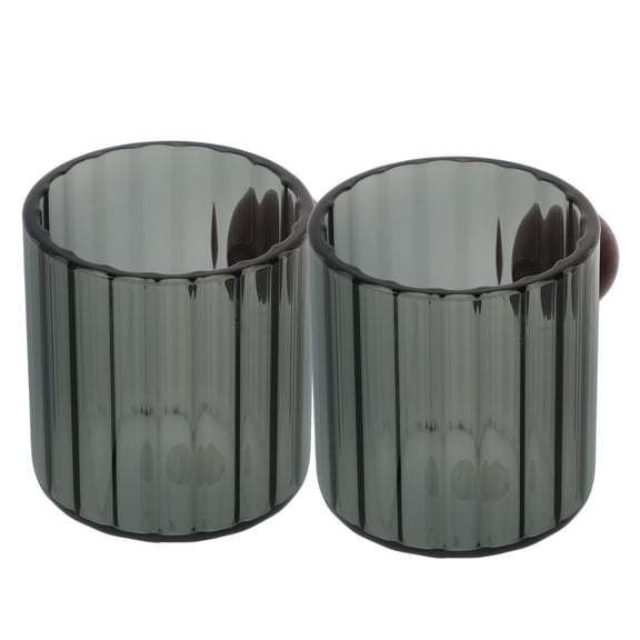 Luxshiny Glass Measuring Cup Grey Round Milk Jug for Frothing Milk 1Set