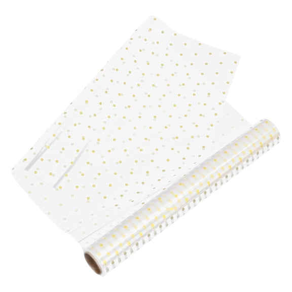 Luxshiny Gold Flower Wrapping Film Roll for Flowers Chocolate Candy and Craft Packing