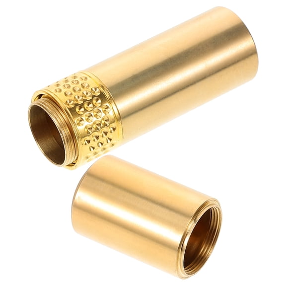 Luxshiny Copper Needle Case Portable Sewing Needle Holder with Screw Cap for Thread Storage and Easy Access