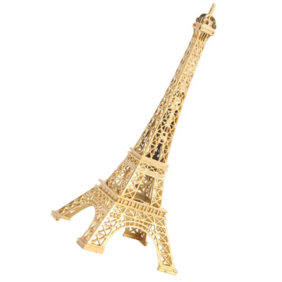 Luxshiny Golden Metal Eiffel Tower Ornament Unique Desktop Adornment for Stylish Home Decoration