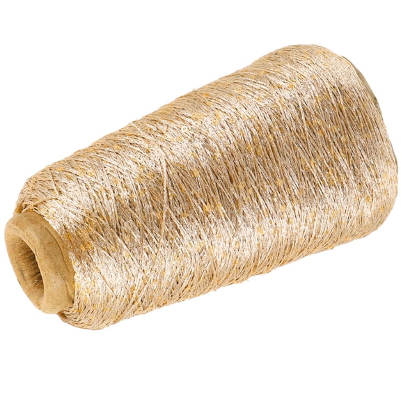 Luxshiny Golden Metallic Glitter Yarn for Crochet Soft Cotton Yarn for Daily Craft Projects