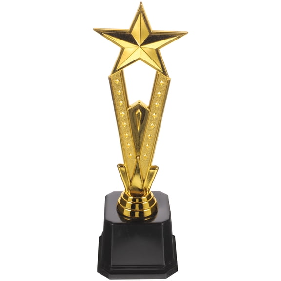 Luxshiny Trophy Decor Golden Plastic 1Pcs Encouragement