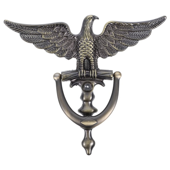 Luxshiny Golden Zinc Alloy Door Viewer with Front Door Knocker and Eagle Head Design
