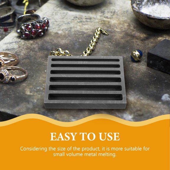 Luxshiny Graphite Casting Ingot Mold with Six Grooves for Gold Making