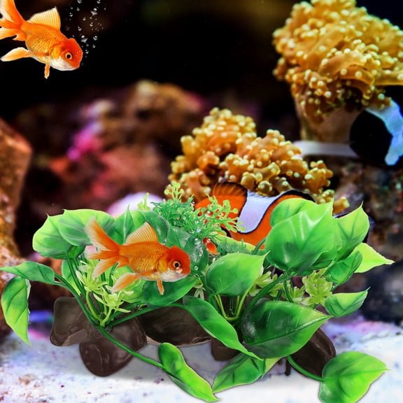 Luxshiny Creative Green Aquarium Plant Decoration with Comfortable Touch for Fish Tanks