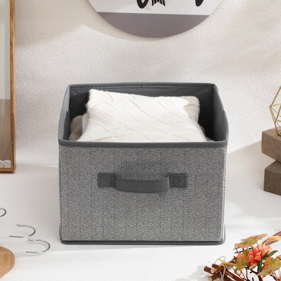 Luxshiny Trendy Storage Box Grey Nonwoven Fabrics Clothes Storage 1Pcs for Bathroom