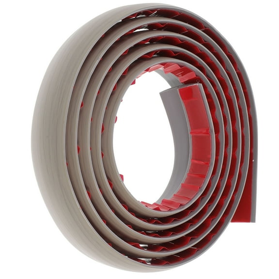 Luxshiny Grey Self Adhesive PVC Floor Transition Strip Wood Grain Print for Door Thresholds and Floor Edging