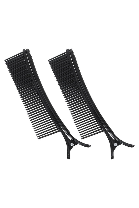 Grip Clips For Hair Sectioning Black Plastic Clips For Makeup 2Pcs