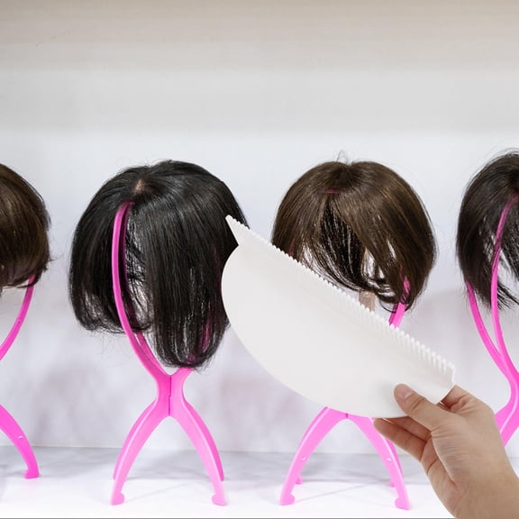 Luxshiny Hair Organizer Wig Holder Display Rack Plastic White 1Pcs