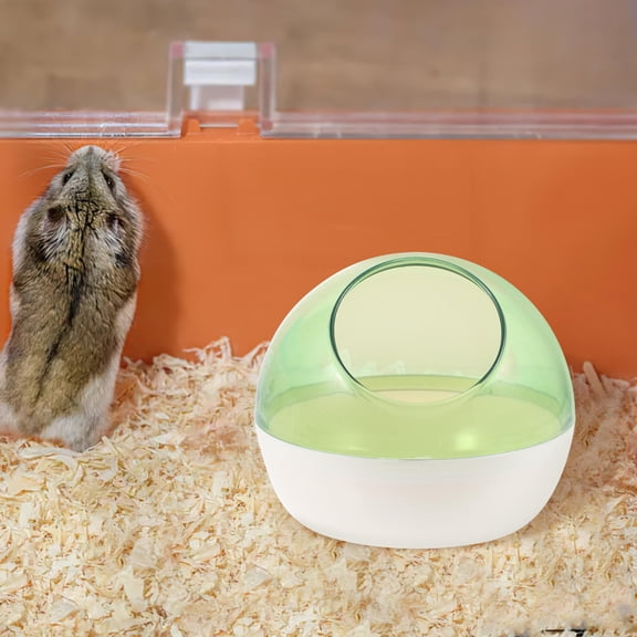 Luxshiny Hamster Sand Bath Box Light Green Multipurpose Pet Bathroom Smooth Edges Durable Plastic