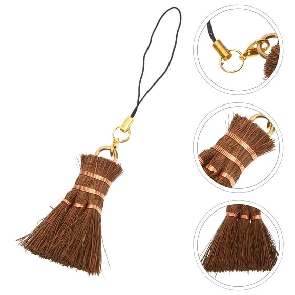 Luxshiny Coffee Hand Broom Small Palm Dust Cleaning Broom Ergonomic Handle for Home Office Tea Ceremony