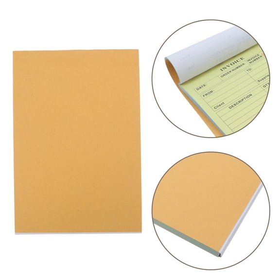 Luxshiny Handheld Business Invoice Book 2-Part Carbonless Receipt Pad for Efficient Order Tracking
