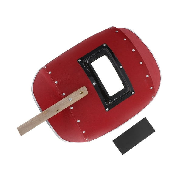 Luxshiny Welding Guard Handheld Welding Mask Red Protective 1Pcs