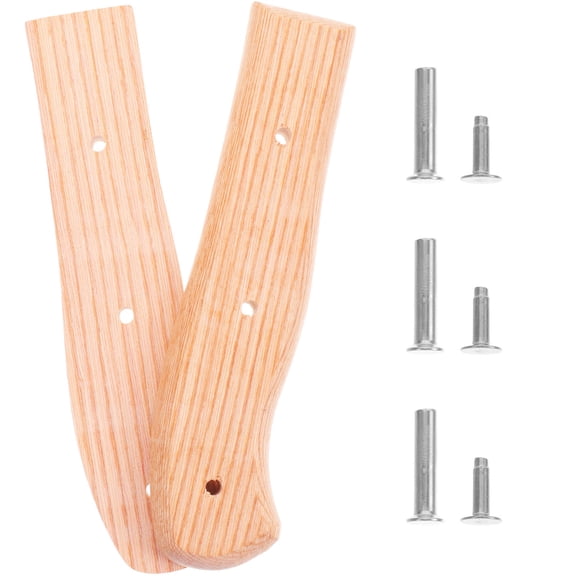 Luxshiny Grip Cutter Handle Wooden Ergonomic Design Kitchen Use 1 Set