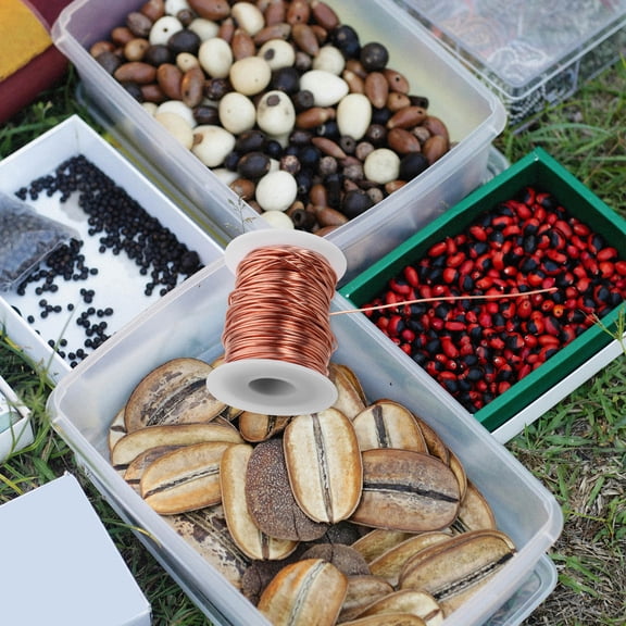 Luxshiny Copper Coil Copper Wire Craftsmen Golden Wire Wrapping Science Projects 1 Roll