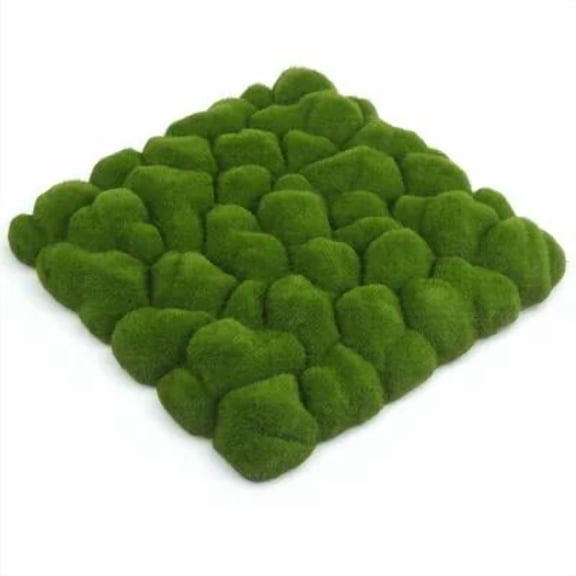 Luxshiny Greenery Wall Artificial Moss Decor Panel Green Flocking DIY Crafts 1Pcs