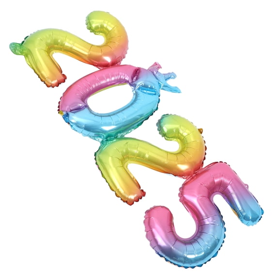 Luxshiny 2025 New Year Party Balloons Metallic Foil Decorations for Home School Events