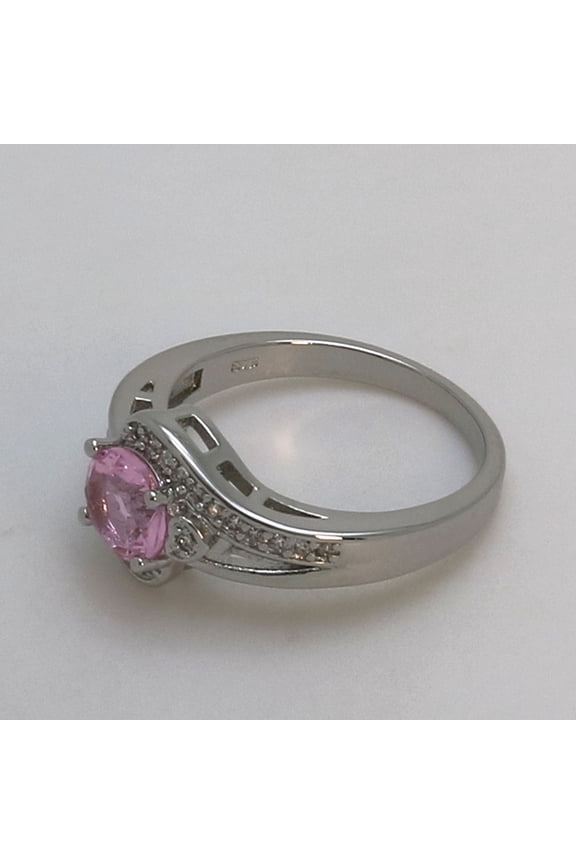 Copper Ring Pink Stone for Women Daily Wearing Home 1Set