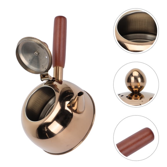 Luxshiny Loose Leaf Tea Kettle 304 Stainless Steel Boiling Water Adults Home Use 1Pack