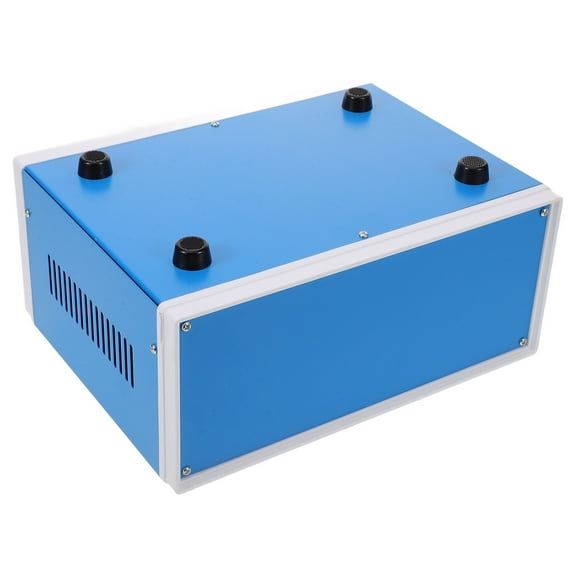 Luxshiny High Grade Blue Metal Electrical Box for Electronic Project Storage with Screws