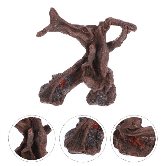 Luxshiny High Realism Artificial Aquarium Tree Root Decor for Fish Tank and Hermit Crab Enclosure