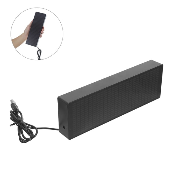 Luxshiny Digital LED Clock, Black ABS, Sleek Design, Realtime Music Visualization, Home