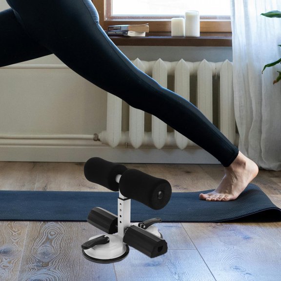 Luxshiny Home Fitness Exercise Accessory Sit Up Bar with Strong Floor Fixation and Curl Assist