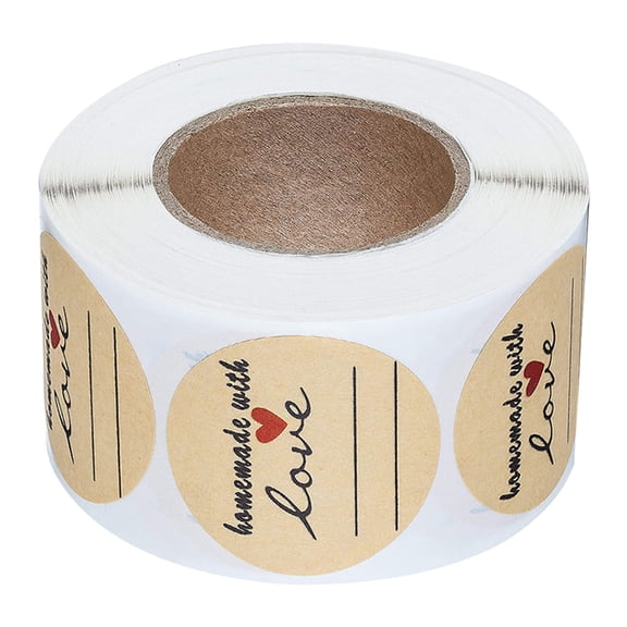 Luxshiny Round Sealed Label Stickers for Baking, Paper Adhesive Labels, 1 Roll, and Easy to Use
