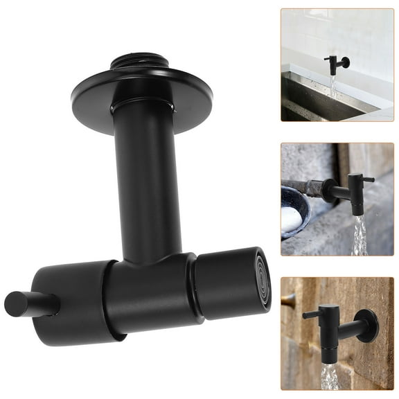 Luxshiny Black Stainless Steel Bathtub Faucet with Smooth Operation and Leak Proof Design