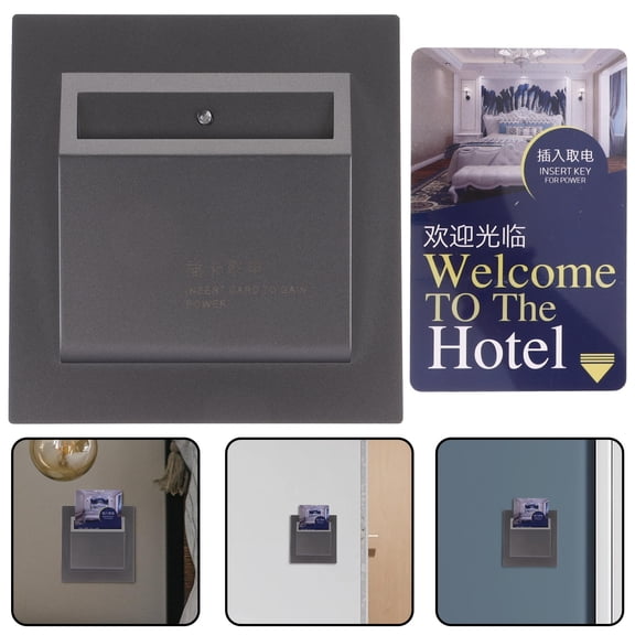Luxshiny Grey Panel Insert Key for Power Control Hotel Room Accessory with 40A High Current Capacity